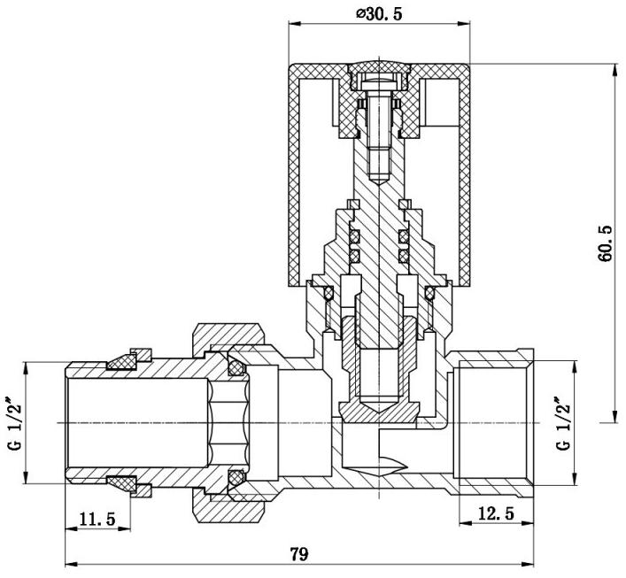 SD Forte 1/2" SF237W15 Габаритные размеры