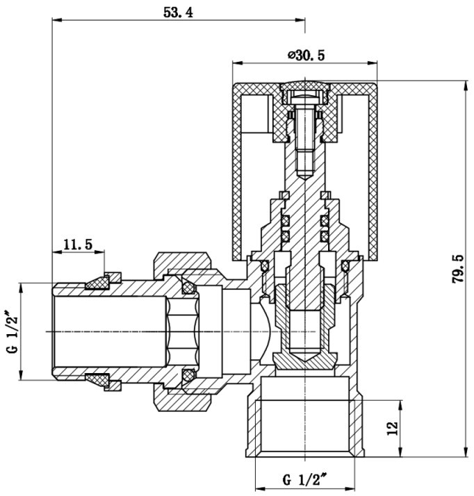 SD Forte 1/2" SF236W15 Габаритные размеры