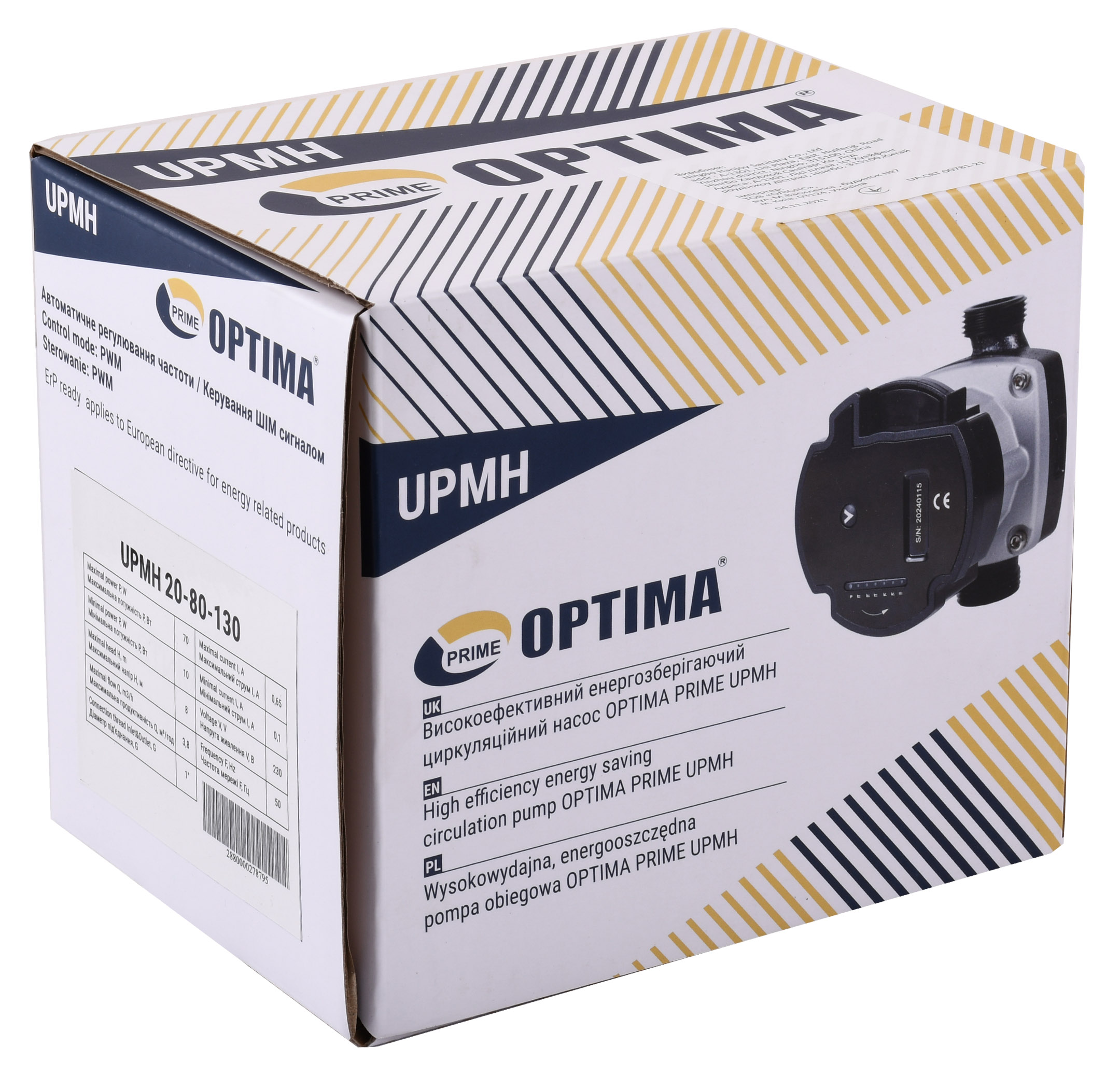 Циркуляционный насос Optima PRIME UPMH 20-80AUTO 130мм + гайки отзывы - изображения 5