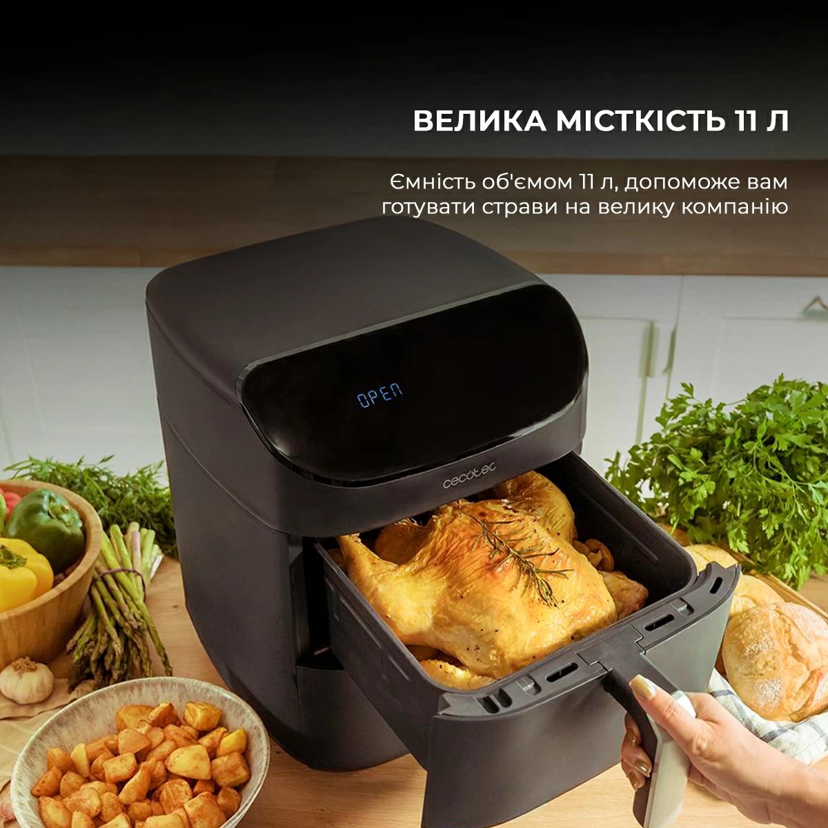 Мультипечь Cecotec Cecofry FoodCourt 11000 (CCTC-03282) цена 14399 грн - фотография 2