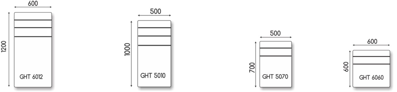 HGlass GHT 5070 M Basic (GHT5070MB) Габаритні розміри