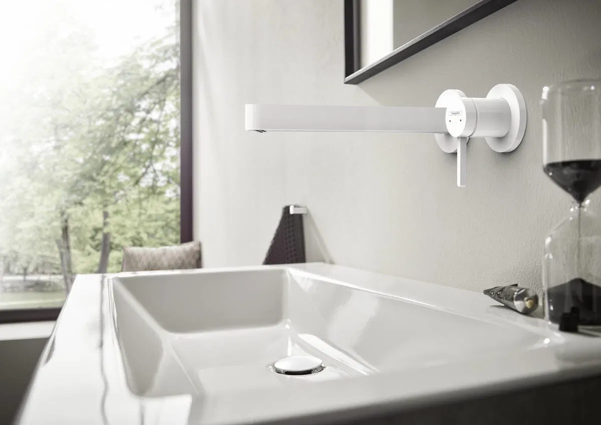 Наружная часть смесителя для раковины Hansgrohe Finoris 225 Matt White 76050700 цена 22930 грн - фотография 2