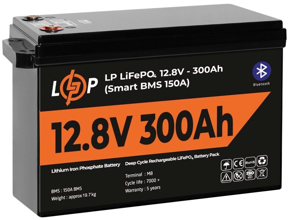 в продаже Аккумулятор литий-железо-фосфатный LogicPower LiFePO4 12,8V - 300 Ah (3840Wh) (Smart BMS 200А) с BT пластик (30383) - фото 3