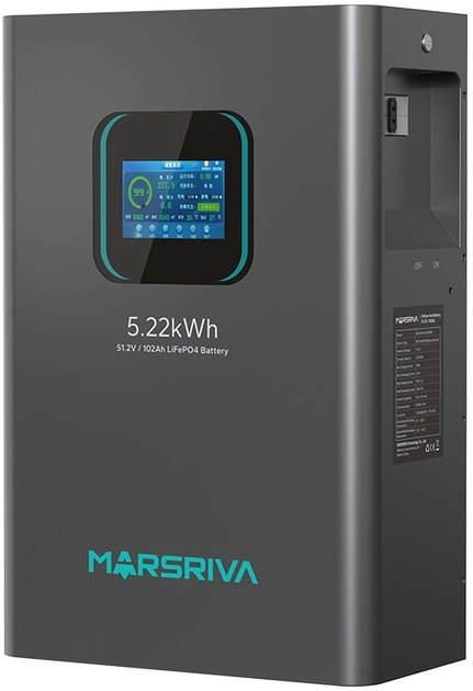 ᐉ Акумулятор Marsriva LiFePO4 battery, 51.2V/102Ah (MR-LFP48-100-WMD) купити по ціні 37 800 грн ...