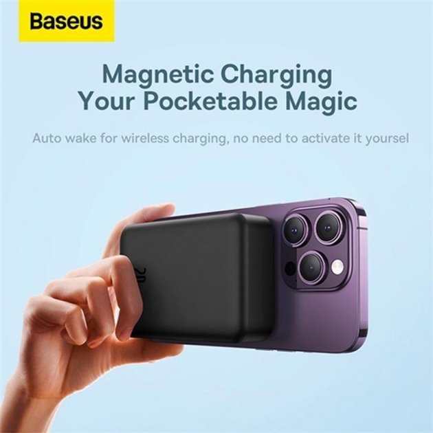 Повербанк Baseus Magnetic Wireless 20W 20000mAh Black (PPCX150001) обзор - фото 11