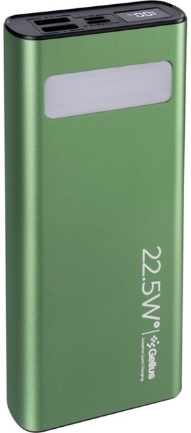 Повербанк Gelius Lightstone (GP-PB300i) 20000mAh QC+PD 22.5W Green ціна 954 грн - фотографія 2