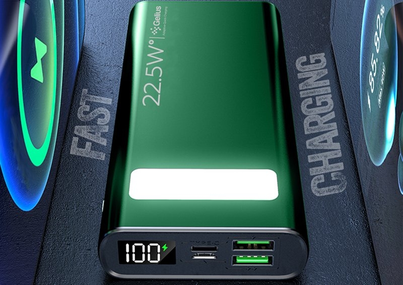 Повербанк Gelius Lightstone (GP-PB300i) 20000mAh QC+PD 22.5W Green зовнішній вигляд - фото 9