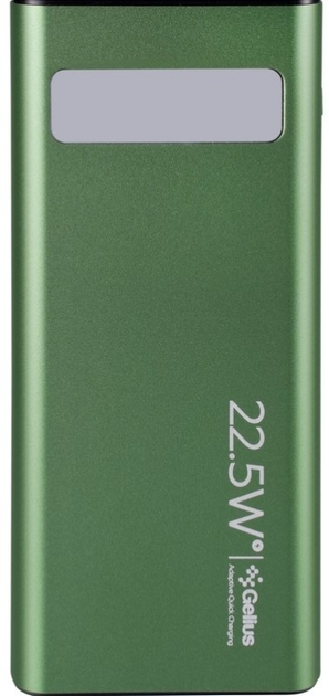 Повербанк Gelius Lightstone (GP-PB300i) 20000mAh QC+PD 22.5W Green