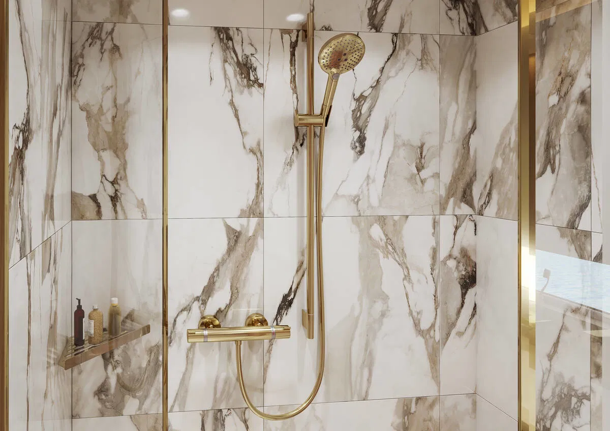 Ручний душ Hansgrohe Raindance Select S 120 3jet EcoSmart Polished Gold Optic 26531990 ціна 0 грн - фотографія 2