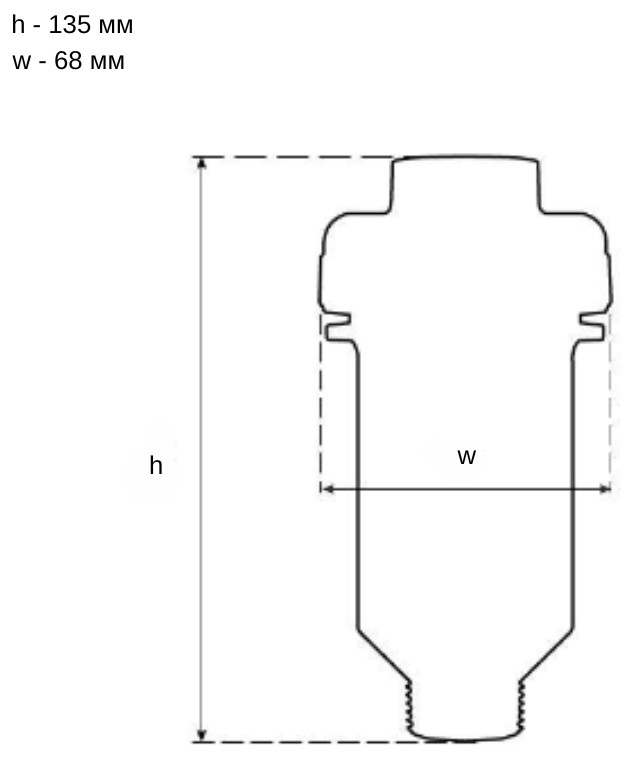 Свод АС SF 100b 1/2" Габаритные размеры