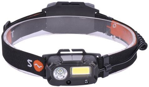 Фонарь налобный Solight WN30 LED charging headlamp 3W+COB,150+60lm,Li-ion,Black цена 599 грн - фотография 2