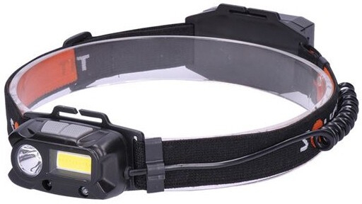 Фонарь налобный Solight WN30 LED charging headlamp 3W+COB,150+60lm,Li-ion,Black