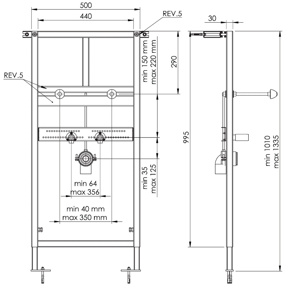 Koller Pool Alcora ST1100 Габаритные размеры