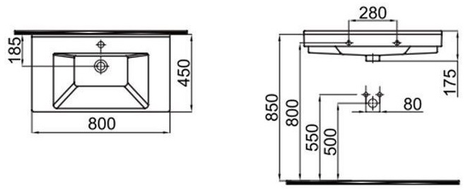 Idevit Merkur 80 (0201-3805) Габаритні розміри