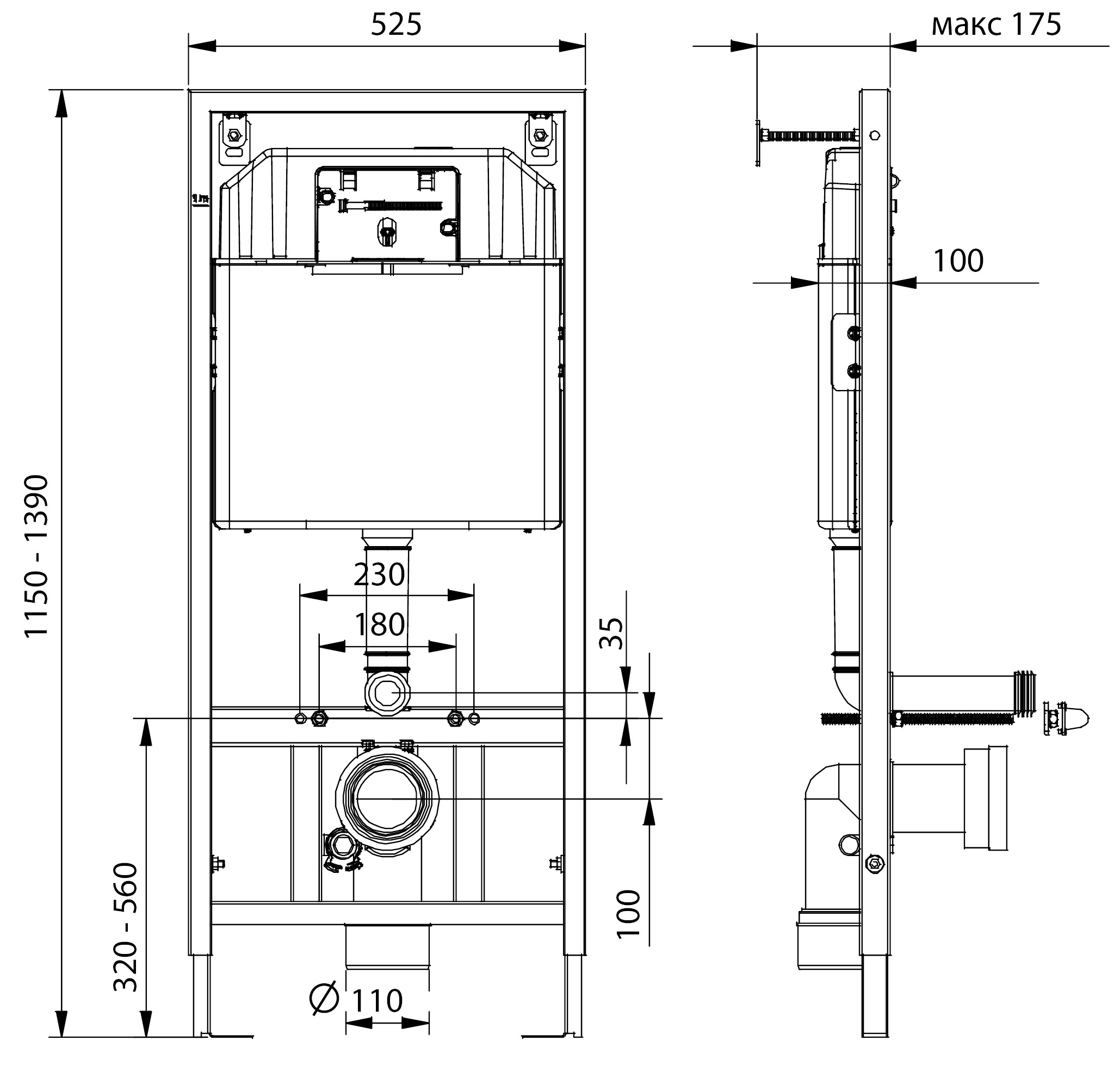 Koller Pool Dune 1200SL KP-112-001 Габаритні розміри