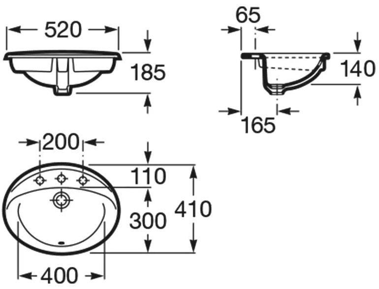 Roca Rodeo А327866000 Габаритные размеры