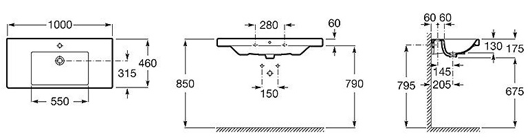 Roca Alter A3270MA000 Габаритні розміри