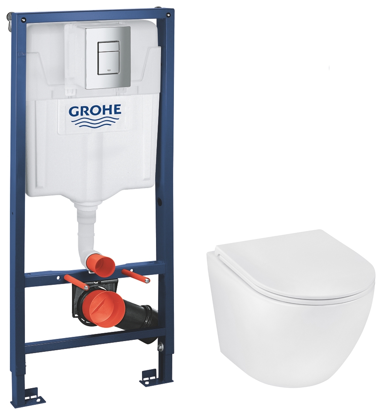 Комплект інсталяції з унітазом Grohe Rapid SL 3 в 1 38772001 + Kroner Harz KH493736WHIR (38772001KH493736)