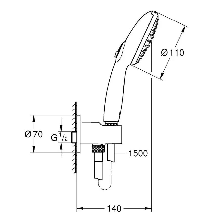 Grohe BauClassic (29047000_27541001_28576000_26406003) Габаритні розміри