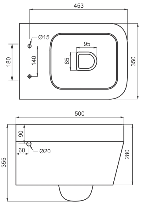 Devit 90.211 + Optima 3120130 Габаритні розміри