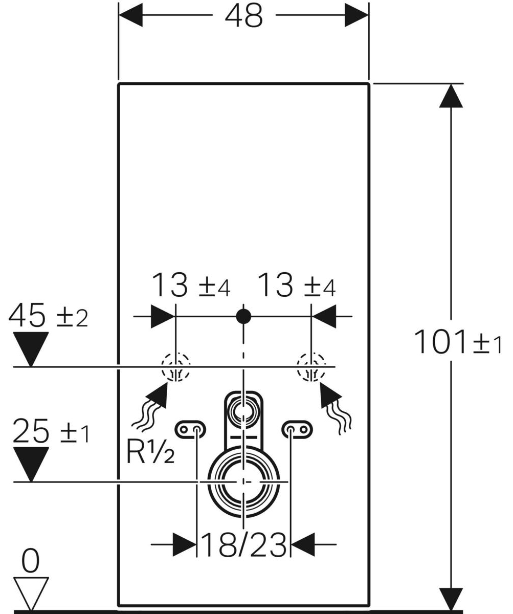 Geberit Monolith H101 (131.021.SJ.6) Габаритні розміри