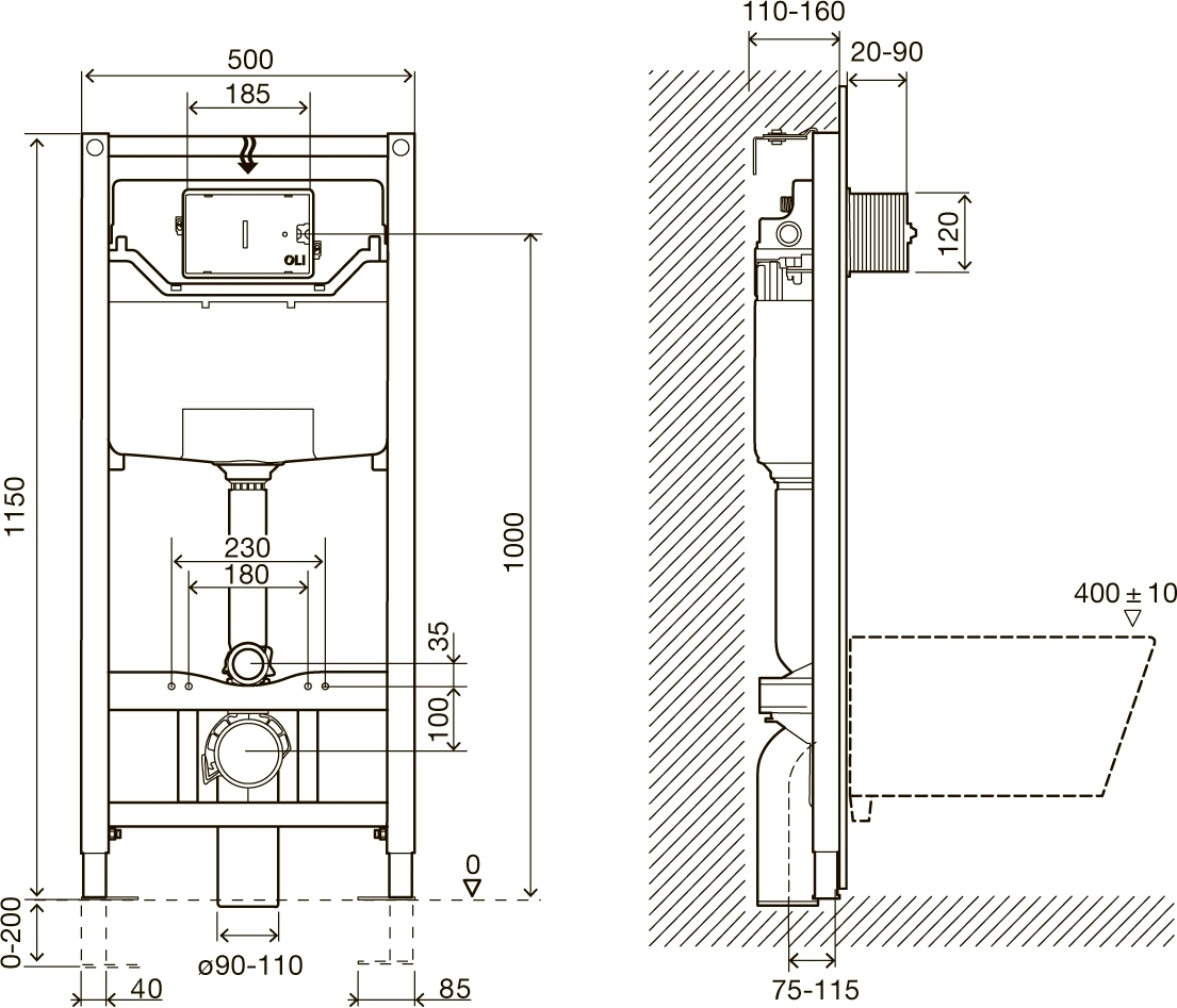 Imprese i-Frame 3в1 i9120C Габаритные размеры