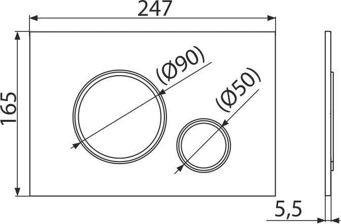 Alcaplast M770 Габаритные размеры