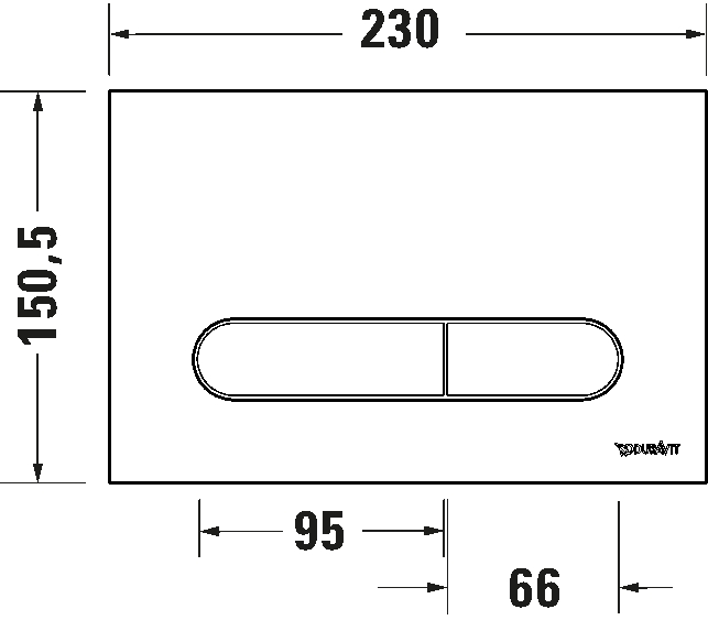 Duravit Beta WD5009021000 Габаритные размеры