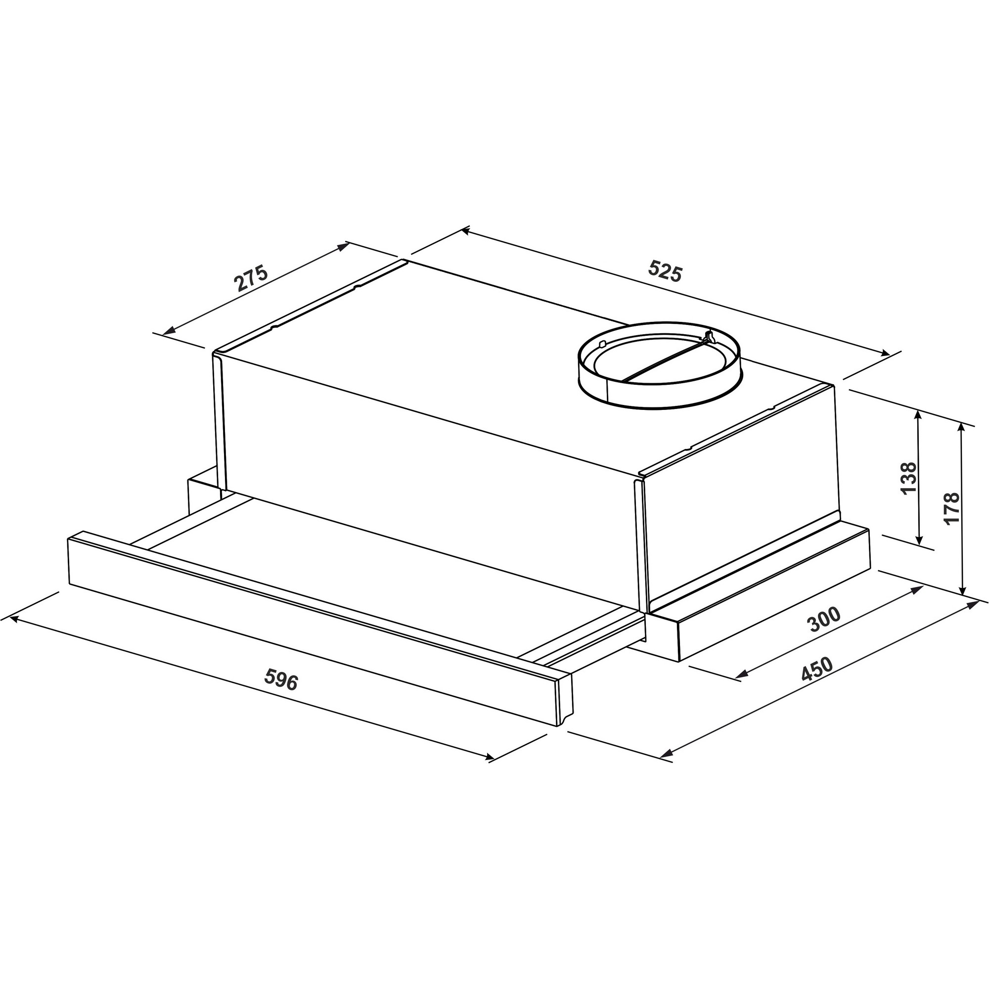 Granado Telde 602-450 Inox Габаритные размеры