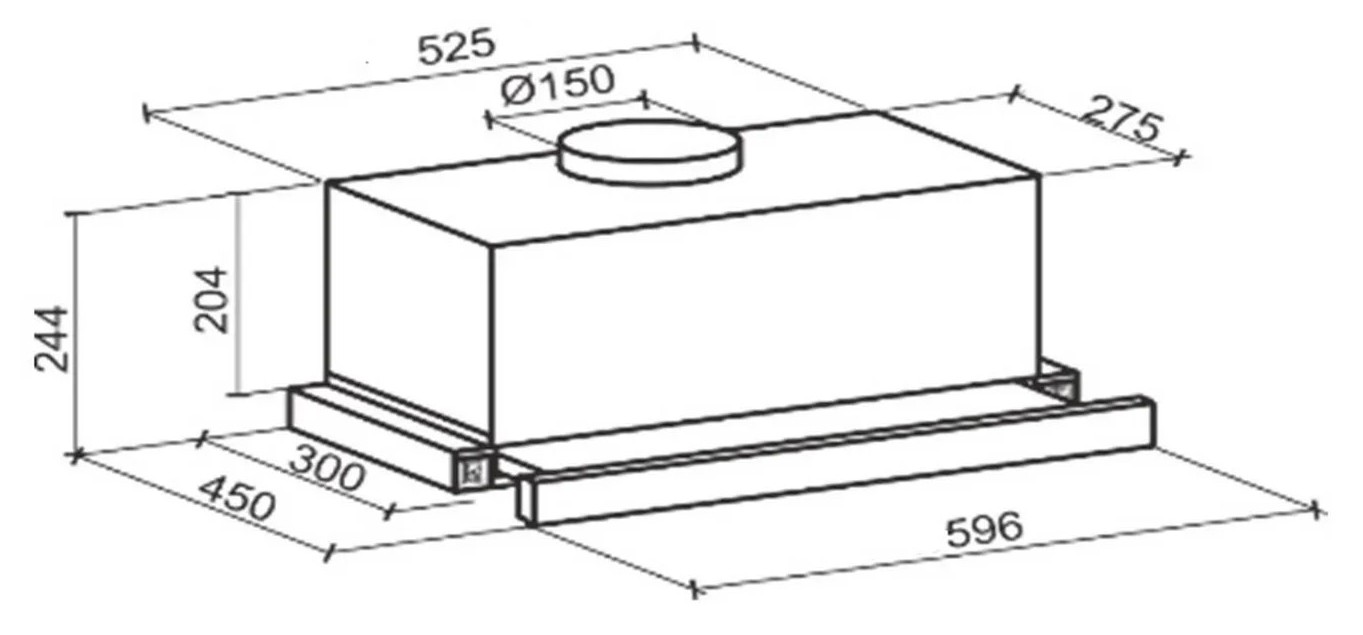 Granado Telde 603-1200 Inox Габаритные размеры