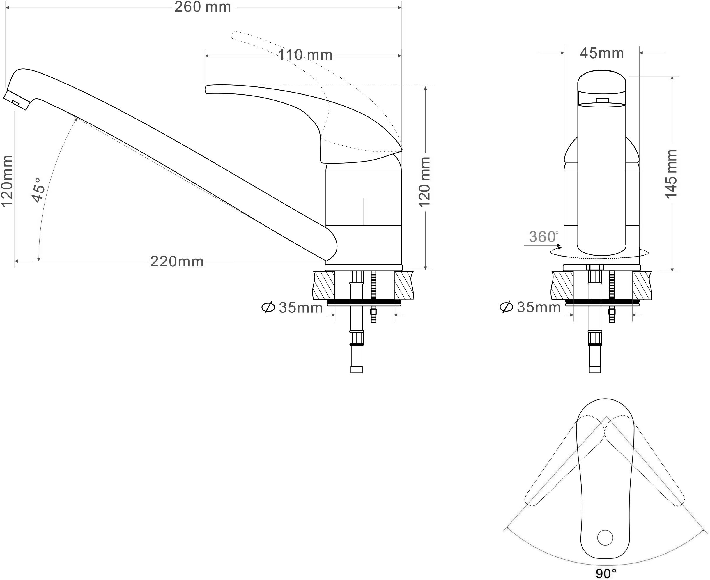 RJ Baron RBZ014-6B Габаритні розміри