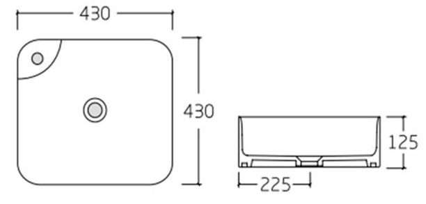 Q-Tap Stork White QT15112194WN Габаритні розміри