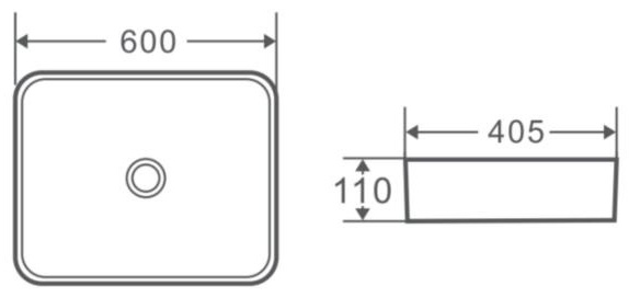 Q-Tap Tern White QT17112174WN Габаритні розміри