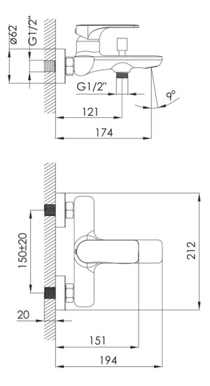 Imprese Lednice f03207901BA Габаритные размеры