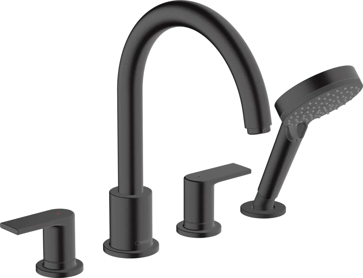 Змішувач для ванни і душу Hansgrohe Vernis Shape Matt Black 71459670