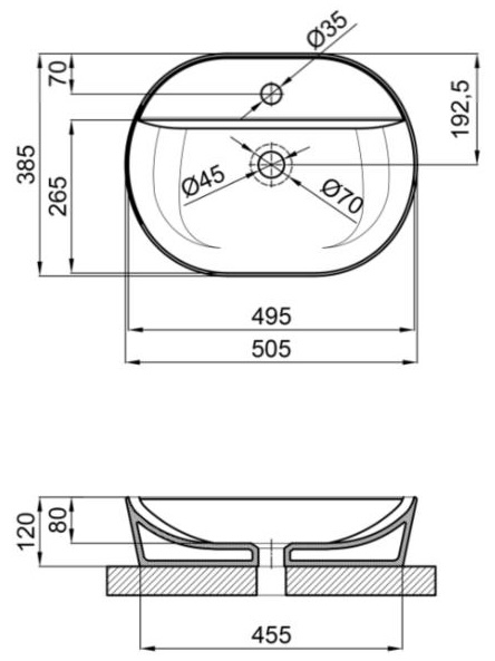 Q-Tap Scorpio Matt black QT142202MBMBN Габаритні розміри