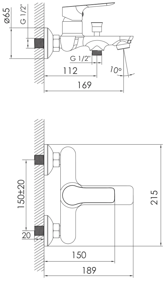 Imprese Kucera f03203410AA Габаритные размеры