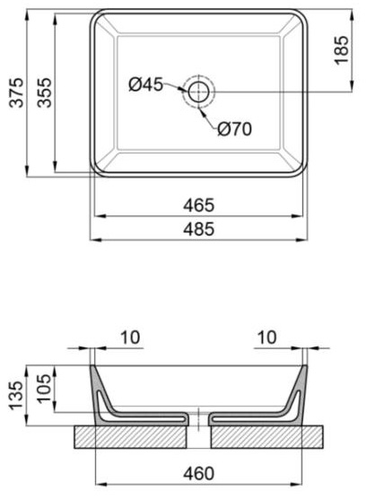 Q-Tap Tern White QT17112074WN Габаритные размеры