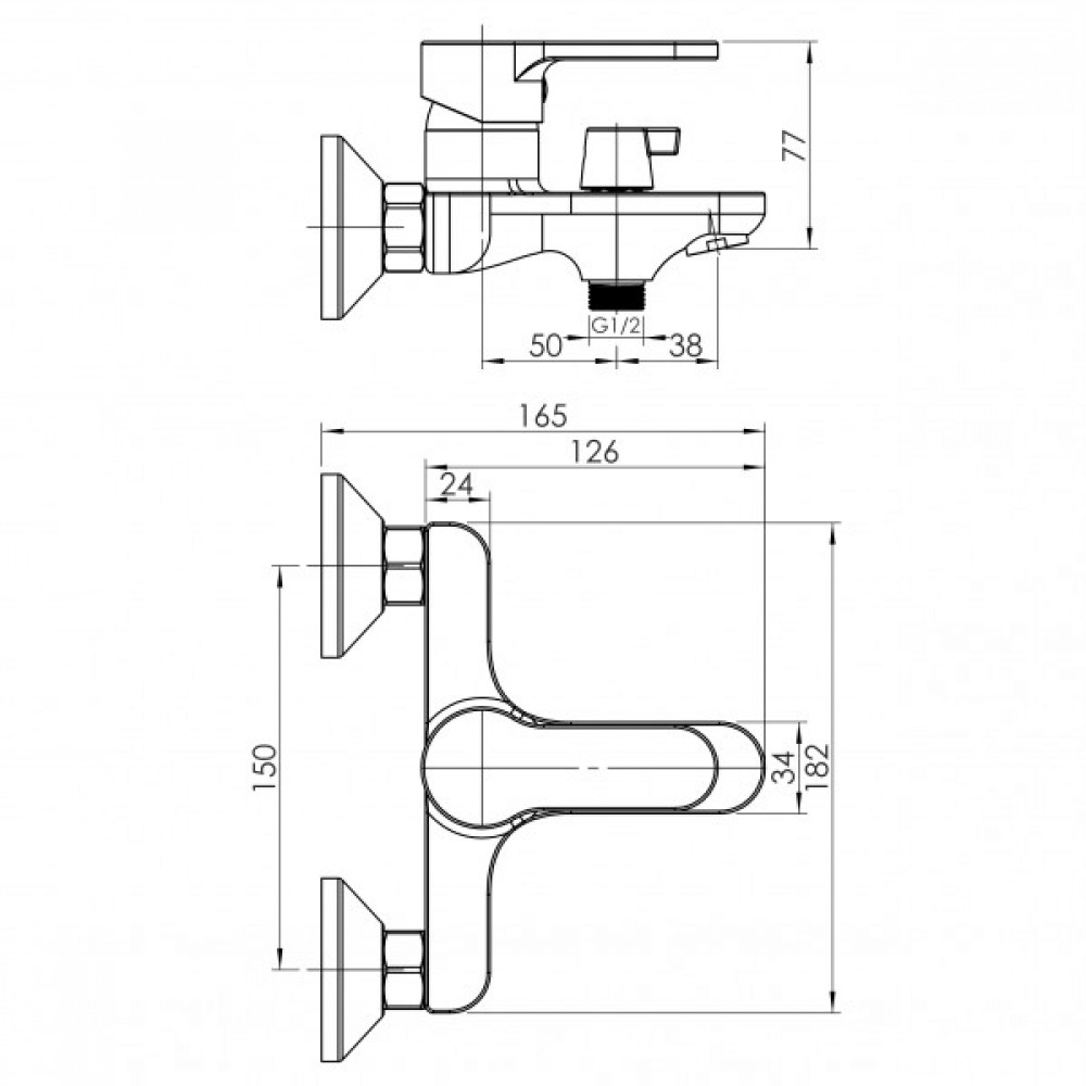 RJ Venus RJFA092-02CH Габаритні розміри