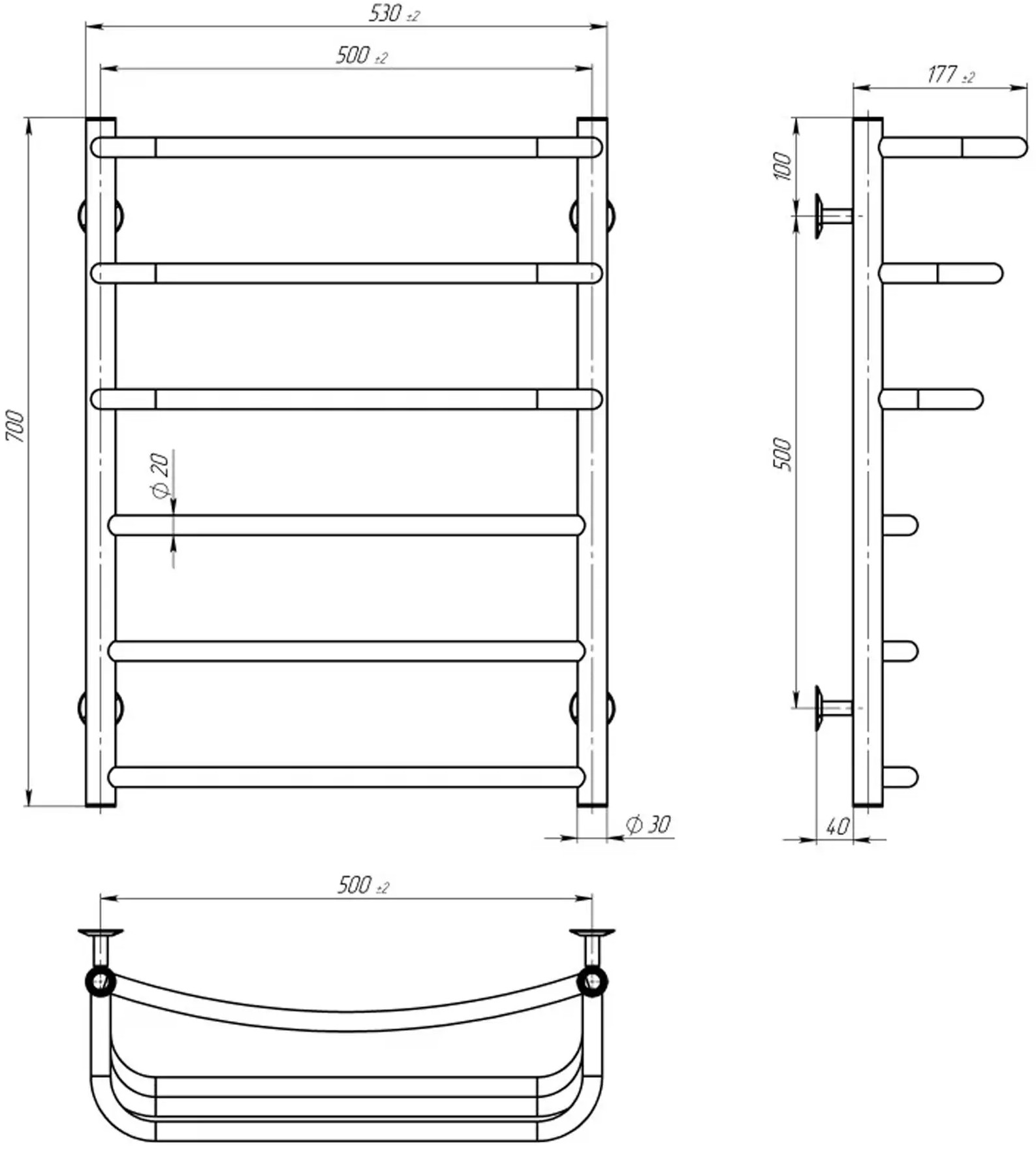 Unio LKD EU 700-500-6 Габаритные размеры