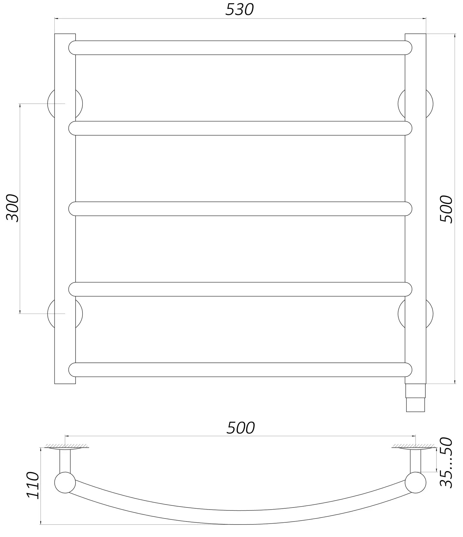 Unio LD EU 500-500-5 Габаритные размеры