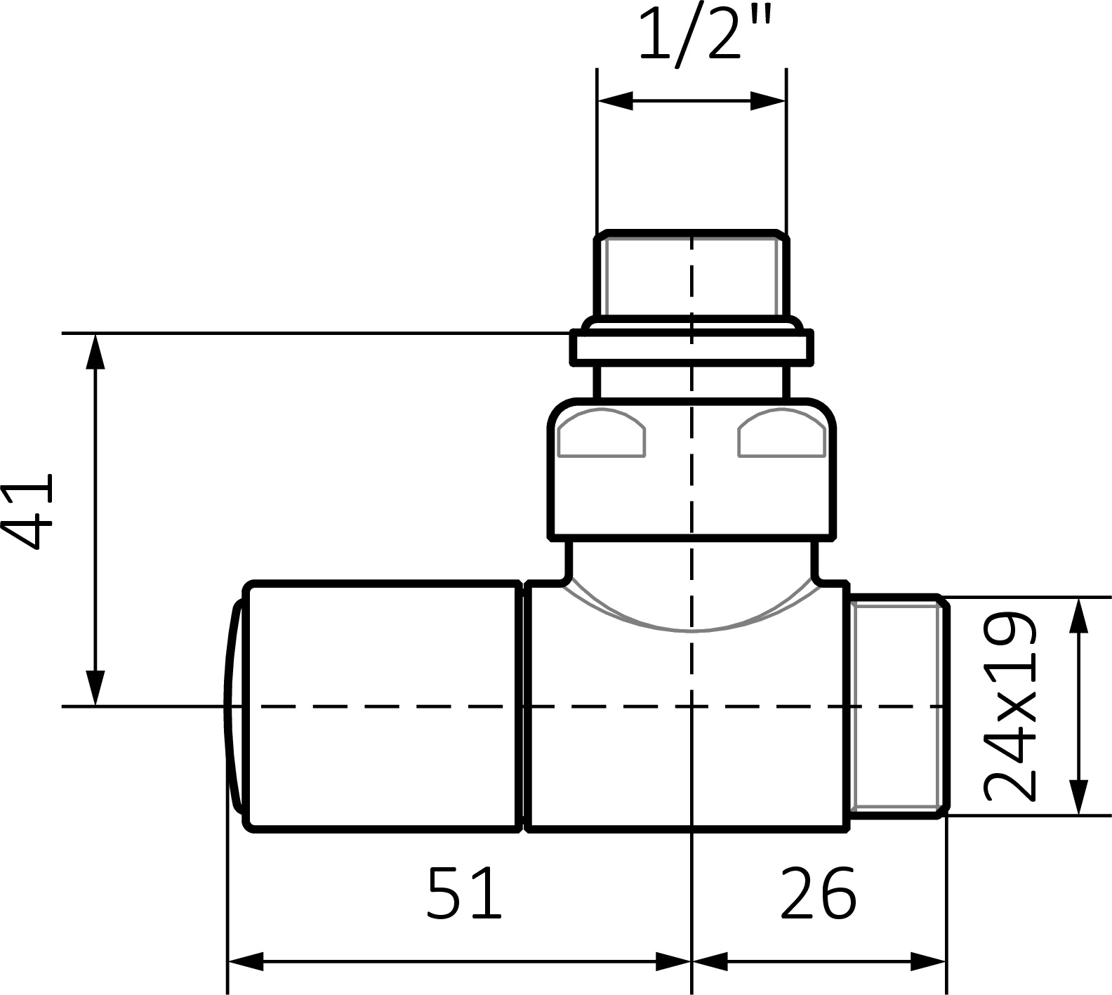 Terma TGZRCR005 Габаритные размеры