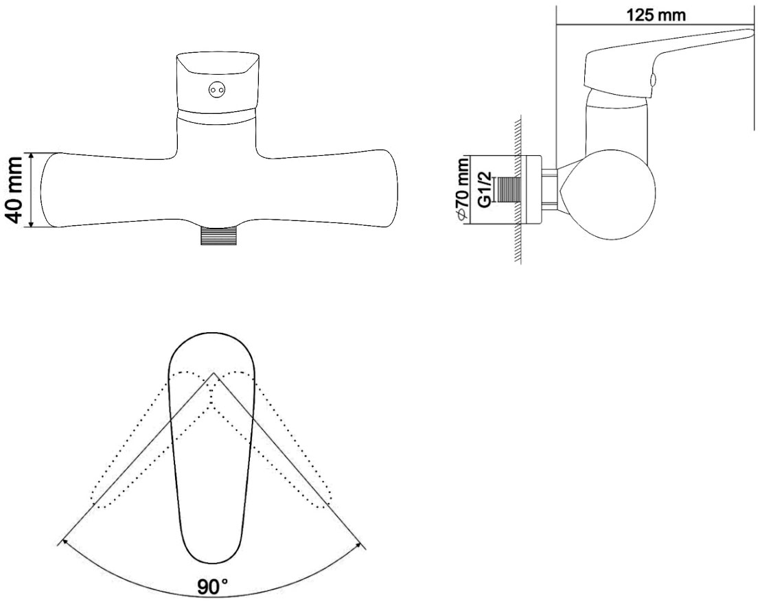 RJ Butterfly RBZ074-5 Габаритні розміри