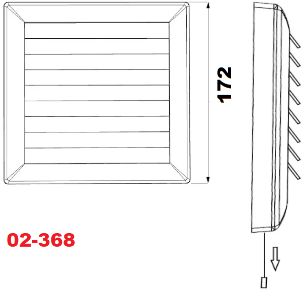 AirRoxy 80-150 white (02-368) Габаритні розміри