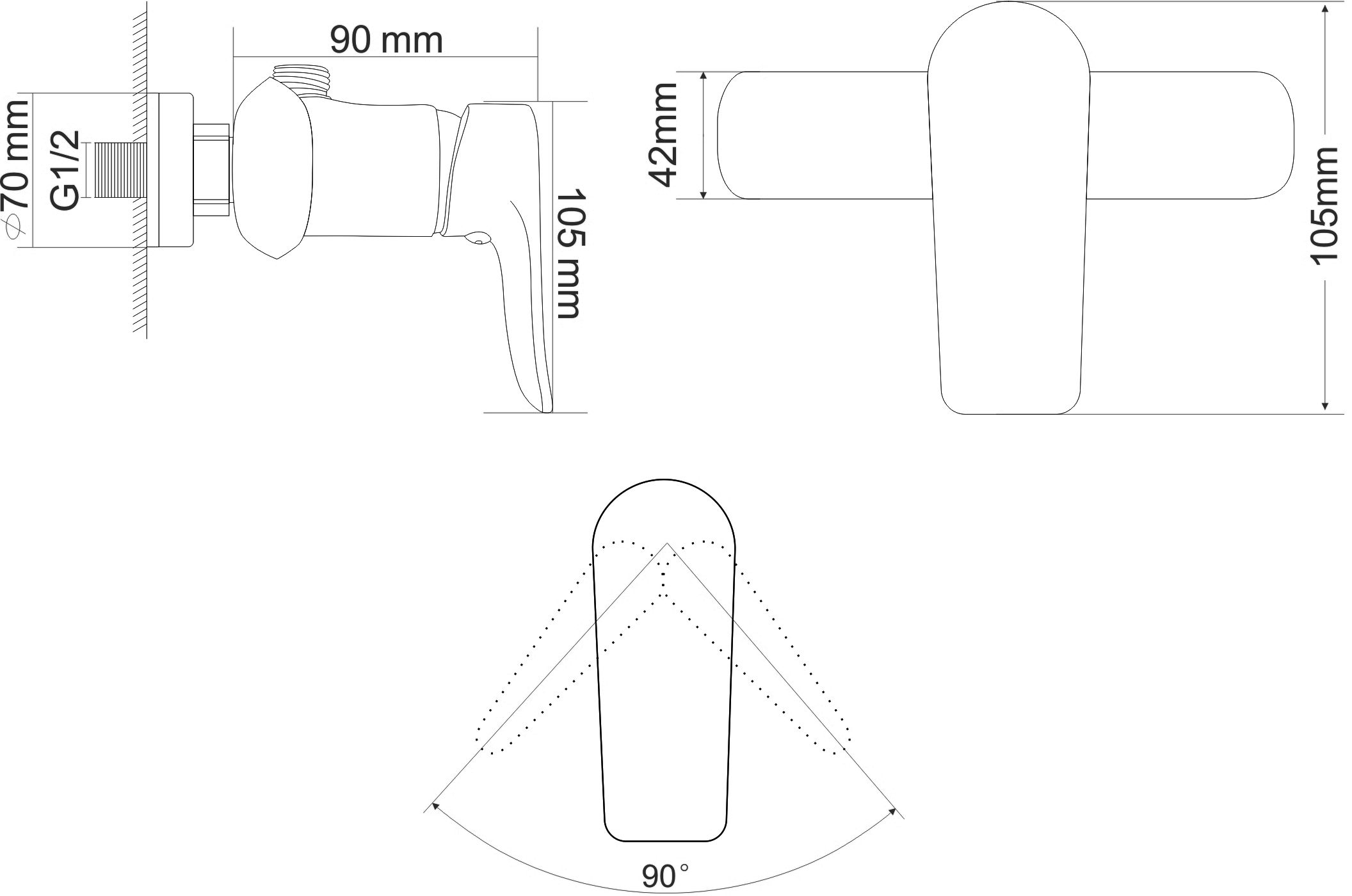 RJ Velum RBZ082-5 Габаритные размеры