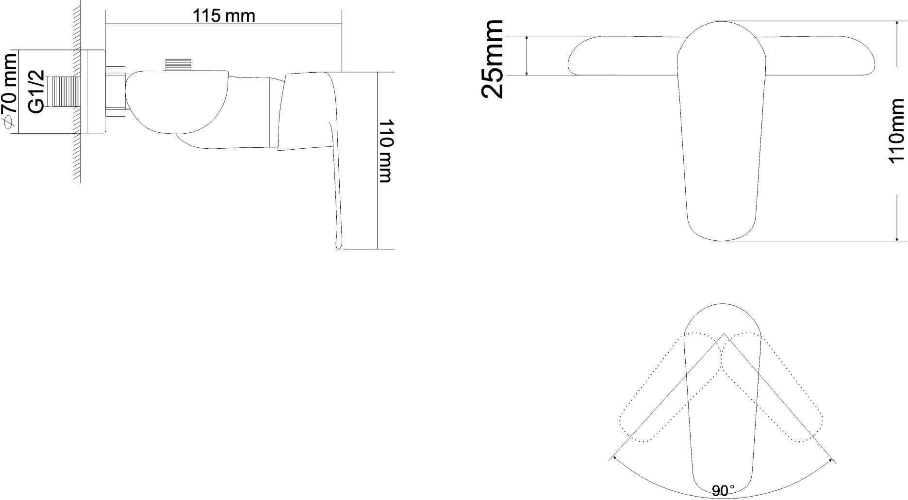 RJ Fly RBZ084-5 Габаритные размеры