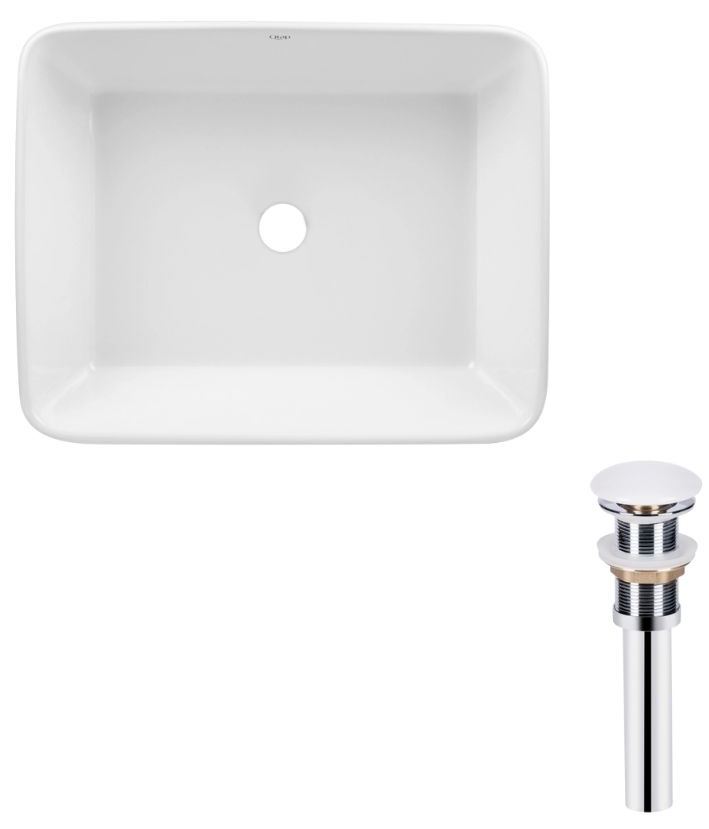 Раковина Q-Tap Tern White + донний клапан PU02 (QT17112074WN47301)