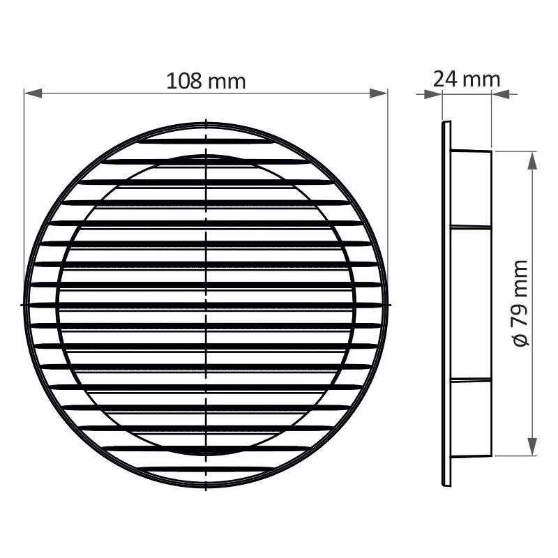 AirRoxy AOzSb 80 brown (02-214) Габаритные размеры