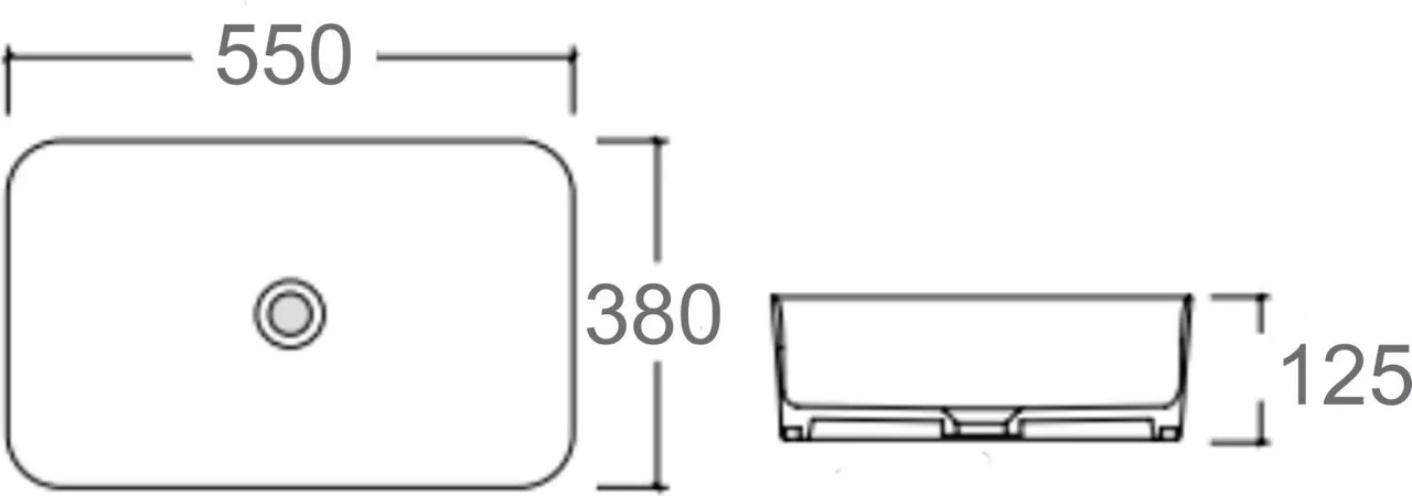 Q-Tap Virgo N White QT18116308W Габаритні розміри