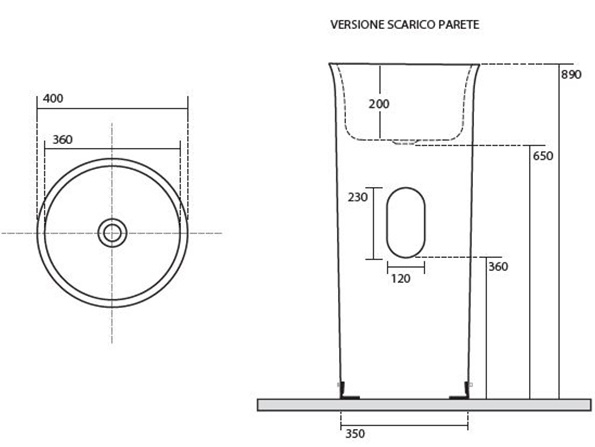 Kerasan New Yorker 5646 01 Габаритні розміри